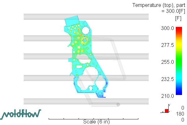 Moldflow analysis Cooling temp